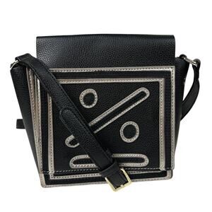 Desigual Black Square Faux Leather Face Crossbody Bag